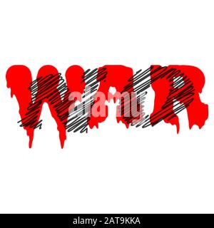 Ein abstraktes Hintergrundbild von Red No war. Stockfoto