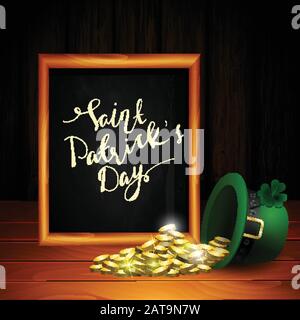 St. Patrick s Day vektor Grußkarte Stock Vektor