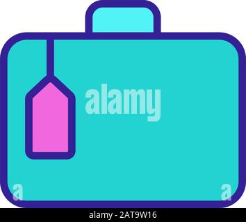 Koffer Symbol Vektor. Isolierte Kontur symbol Abbildung Stock Vektor