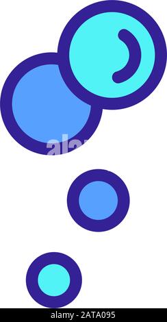 Unterwasser Vektor blasen. Isolierte Kontur symbol Abbildung Stock Vektor