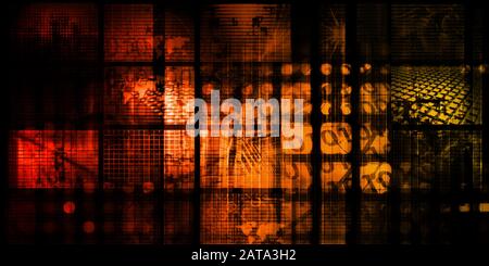 Online Privacy Security Threat Abstrakt Hintergrund Kunst Stockfoto