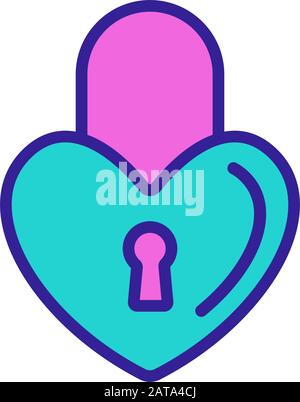 Schloss für Hochzeit Symbol Vektor. Isolierte Kontur symbol Abbildung Stock Vektor