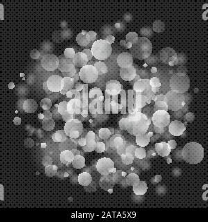 Bokeh-Fackeln auf transparentem Hintergrund - Vektor-Speziallinseneffekt Stock Vektor