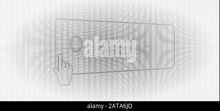 Nahaufnahme Des Cursors und der Suchleiste auf Dem Lcd-Bildschirm Pixel Background - Vector Macro Image Digital Concept Stock Vektor