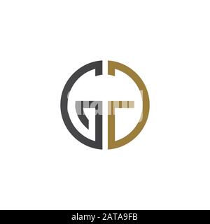 Vorlage für das Design des Anfangsbuchstabens gd oder dg-Logo-Vektors Stock Vektor