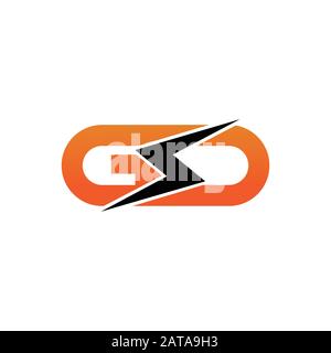 Vorlage für das Design des Anfangsbuchstabens gd oder dg-Logo-Vektors Stock Vektor