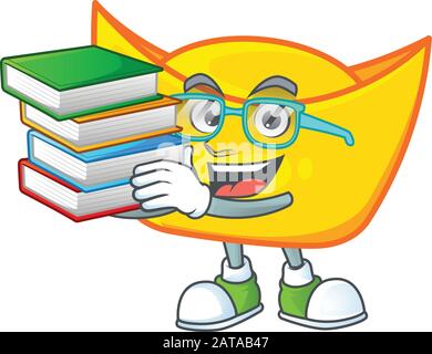 Cooler und cleverer chinesischer Goldbarren mit Buch Stock Vektor