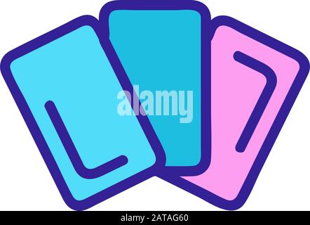 Zauberkarte Symbol Vektor. Isolierte Kontur symbol Abbildung Stock Vektor