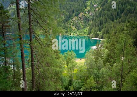 Antholzer See, Osttirol, Trentino Alto Adige, Italien Stockfoto