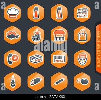 Restaurant Icons set Stock Vektor