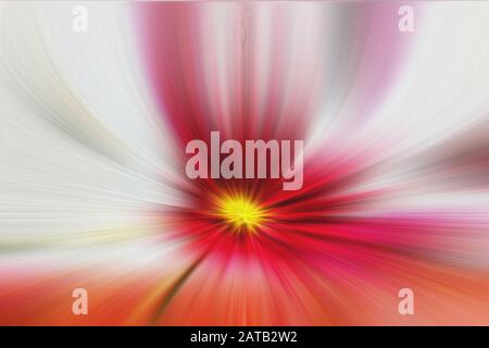 Abstrakter Hintergrund von bunten Streifen in Flüssigkeit Stockfoto