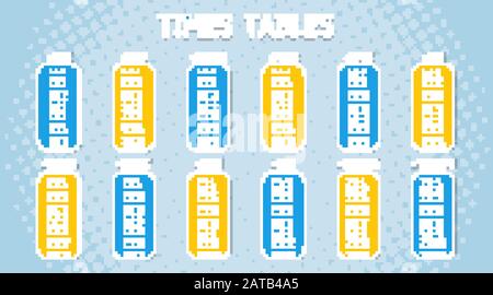 Mal Tabellen Vorlage auf abstrakte Wand Abbildung Stock Vektor