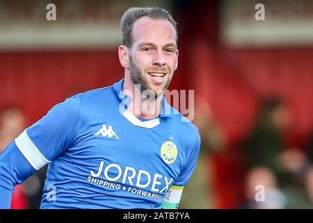 SPAKENBURG, 01-02-2020, De Westmaat Tweede Divisie, niederländischer Fußball, Saison 2019-2020, ASWH-Spieler Jesper van den Bosch während des Spiels Stockfoto