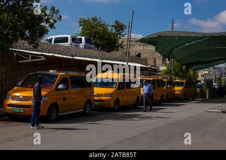 Taxistand in Bethlehem Stockfoto