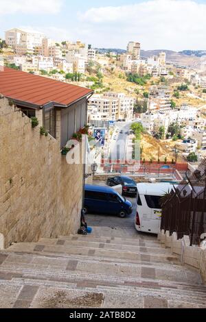 Schritte in Bethlehem Stockfoto