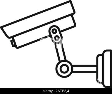 Symbol der Parküberwachungssicherung. Outline Parking Security Camera Vector Icon für Web-Design isoliert auf weißem Hintergrund Stock Vektor
