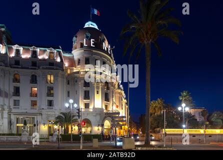 Hotel Le Negresco in Nizza Stockfoto