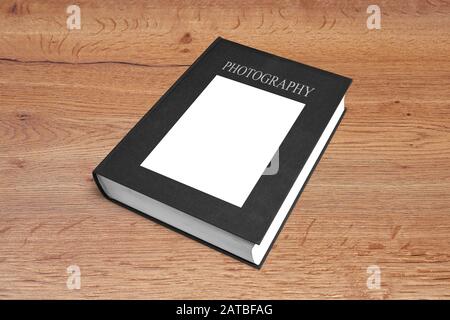 Fotobuch mit leerem Rahmen für Ihre Bilder Stockfoto