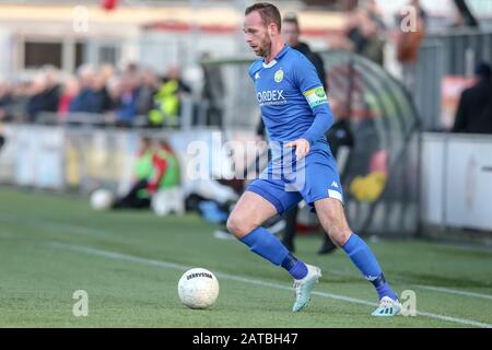 Spakenburg, Niederlande. Februar 2020. SPAKENBURG, 01-02-2020, De Westmaat Tweede Divisie, Dutch Football, Saison 2019-2020, ASWH-Spieler Jesper van den Bosch während des Spiels Credit: Pro Shots/Alamy Live News Credit: Pro Shots/Alamy Live News Credit: Pro Shots/Alamy Live Credit News Credit News: Pro Credit News: Alamy Live Credit News: Alamy Live Credit News: Alamy News: Pro Shots/Alamy Live News Credit: Pro Shots/Alamy Live News Credit: Pro Shots/Alamy Live News Credit: Pro Shots/Alamy Live News Stockfoto