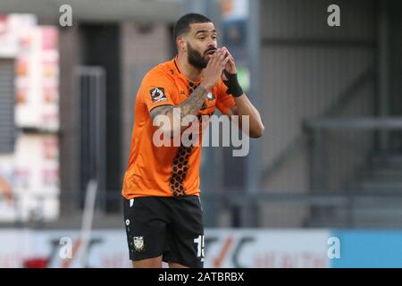 The Hive, Edgware, Großbritannien. Februar 2020. London, ENGLAND - 1. FEBRUAR Paul Mccallum von Barnett während des Spiels der Vanarama National League zwischen Barnett und Hartlepool United in Der Hive, Edgware am Samstag, 1. Februar 2020. (Kredit: Jacques Feeney / MI News) Foto darf nur für redaktionelle Zwecke in Zeitungen und/oder Zeitschriften verwendet werden, Lizenz ist für kommerzielle Zwecke erforderlich. Nicht für den Wiederverkauf Kredit: MI News & Sport /Alamy Live News Stockfoto