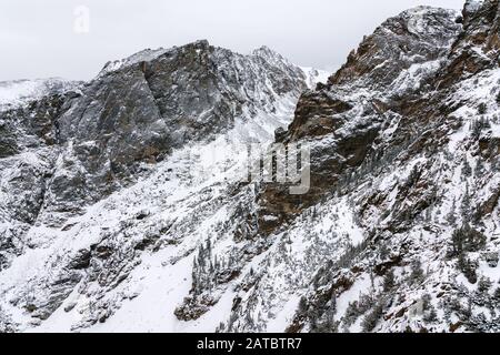 Vom Flattop Mountain Trail. Estes Park, Colorado. Stockfoto