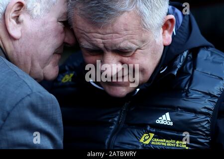 Selhurst Park, London, Großbritannien. Februar 2020; Selhurst Park, London, England; English Premier League Football, Crystal Palace versus Sheffield United; Sheffield United Manager Chris Wilder Stockfoto