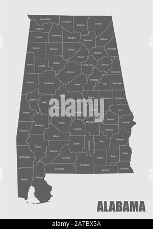Karte von Alabama Stock Vektor