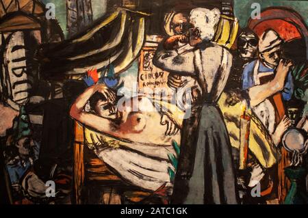 Max Beckmann Gemälde in der neuen Nationalgalerie in Berlin Deutschland. (Neue Nationalgalerie), Museum des deutschen Architekten Ludwig Mies van der Rohe ina Stockfoto