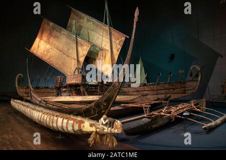 Ethnologisches Museum Berlin, Schiffe, Division South Sea, Lansstrasse, Dahlem, Berlin, Deutschland / ethnologische Museum Stockfoto