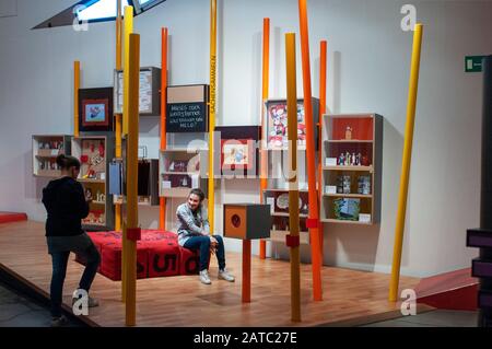 Ausstellung im Jüdischen Museum Judisches Museum in der Lindenstraße Straße Berlin Deutschland. Das (Judisches Museum Berlin) ist eines Stockfoto