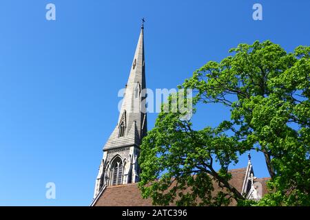 Historische Kirche im Zentrum von Kopenhagen Stockfoto