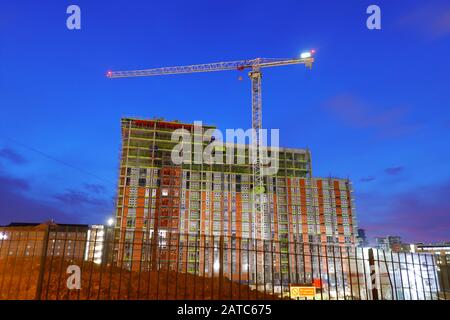 Bau des Wellington Place in Leeds Stockfoto