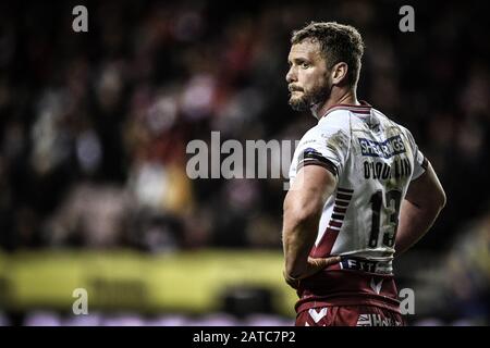 Januar 2020, DW Stadium, Wigan, England; Betfred Super League, Wigan Warriors V Warrington Wolves: Sean O'Loughlin (13) von Wigan Warriors Stockfoto