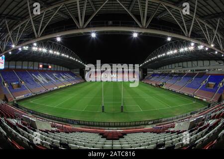 Januar 2020, DW Stadium, Wigan, England; Betfred Super League, Wigan Warriors V Warrington Wolves: EIN allgemeiner Blick auf das DW Stadium Stockfoto