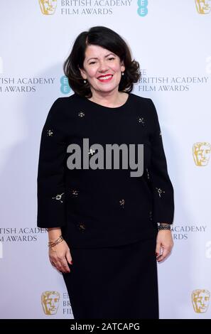 Pippa Harris nimmt an Der British Academy Film Awards Nominees' Party im Kensington Palace, London, teilzunehmen. Stockfoto