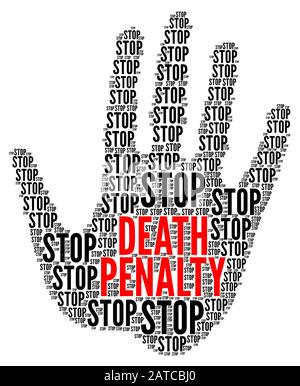 Symbol für Todesstrafe beenden Stockfoto