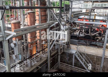 Martinique, Frankreich - 14. August 2019: Rum Distillery 'Habitation Clement' in Le Francois Stockfoto