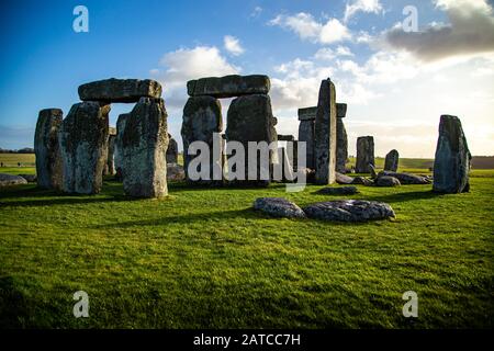 Stonehenge, Salisbury Plain, Wiltshire, England, Großbritannien Stockfoto