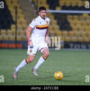 Livingston, Großbritannien. Februar 2020. Declan Gallagher von Motherwell beim Spiel der Scottish Premiership zwischen Livingston FC und Motherwell FC in Der Tony Macaroni Arena in Livingston am 1. Februar 2020. Gutschrift: SPP Sport Presse Foto. /Alamy Live News Stockfoto