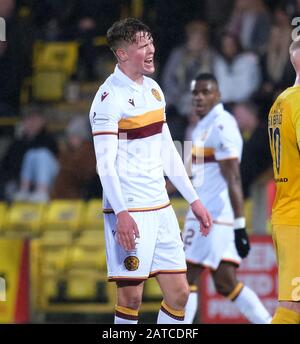 Livingston, Großbritannien. Februar 2020. Mark O'Hara von Motherwell beim Spiel der Scottish Premiership zwischen Livingston FC und Motherwell FC in Der Tony Macaroni Arena in Livingston am 1. Februar 2020. Gutschrift: SPP Sport Presse Foto. /Alamy Live News Stockfoto