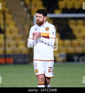 Livingston, Großbritannien. Februar 2020. Liam Donnelly von Motherwell nach dem Spiel der Scottish Premiership zwischen Livingston FC und Motherwell FC in Der Tony Macaroni Arena in Livingston am 1. Februar 2020. Gutschrift: SPP Sport Presse Foto. /Alamy Live News Stockfoto