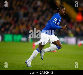 Watford, Großbritannien. Februar 2020. Evertons Moise Kean während des Premier-League-Spiels zwischen Watford und Everton am 01. Januar 2020 im Vicarage Road Stadium, Watford, England. Credit: Cal Sport Media/Alamy Live News Stockfoto
