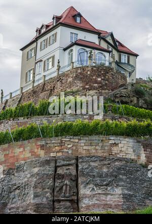 Skulpturen im Weinberg bei Naumburg/Saale, Sachsen-Anhalt, Deutschland Stockfoto