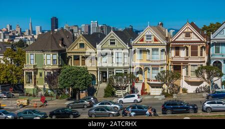Painted Ladies, San Francisco, Kalifornien, USA Stockfoto