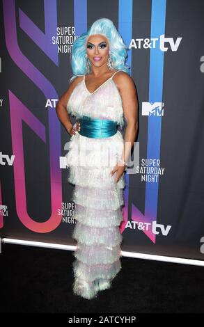 Miami, USA. Februar 2020. Miami, FLORIDA - 01. FEBRUAR: Shangela besucht AT&T TV Super Saturday Night in Meridian in Island Gardens am 01. Februar 2020 in Miami, Florida. Foto: Christopher Victorio/imageSPACE Credit: Imagespace/Alamy Live News Stockfoto