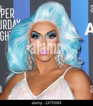 Miami, USA. Februar 2020. Miami, FLORIDA - 01. FEBRUAR: Shangela besucht AT&T TV Super Saturday Night in Meridian in Island Gardens am 01. Februar 2020 in Miami, Florida. Kredit: MediaPunch Inc/Alamy Live News Stockfoto