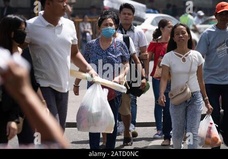 Cebu City, Philippinen. Februar 2020. Concept Image.The Philippines verzeichnet den ersten Coronavirus Tod außerhalb Chinas. Das Opfer ein 44 Jahre alter Mann, der in Wuhan, China, wohnt, starb am Samstag in einem Krankenhaus in Manila. Credit: Imagewallery2/Alamy Live News Stockfoto