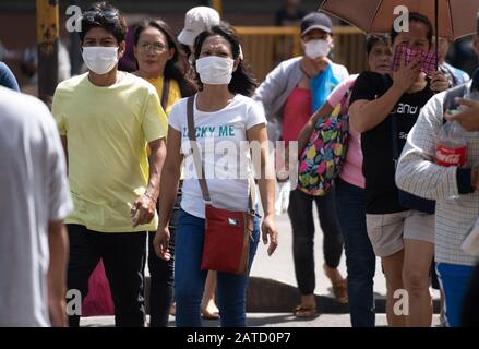 Cebu City, Philippinen. Februar 2020. Concept Image.The Philippines verzeichnet den ersten Coronavirus Tod außerhalb Chinas. Das Opfer ein 44 Jahre alter Mann, der in Wuhan, China, wohnt, starb am Samstag in einem Krankenhaus in Manila. Credit: Imagewallery2/Alamy Live News Stockfoto