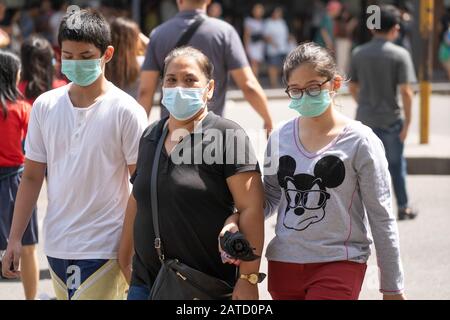 Cebu City, Philippinen. Februar 2020. Concept Image.The Philippines verzeichnet den ersten Coronavirus Tod außerhalb Chinas. Das Opfer ein 44 Jahre alter Mann, der in Wuhan, China, wohnt, starb am Samstag in einem Krankenhaus in Manila. Credit: Imagewallery2/Alamy Live News Stockfoto