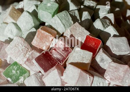 Laden der traditionellen türkischen Honig lokum Candy Stockfoto